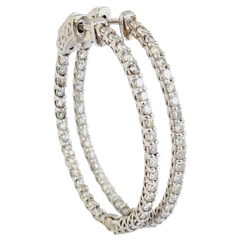 Diamond Hoops 14kt 1.75ct Diamond E6040 main image 0