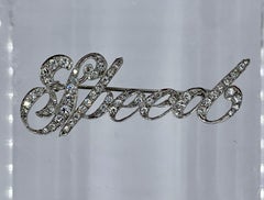 1.75 Carat Diamond Speed Brooch Pin 58 Diamonds White Gold