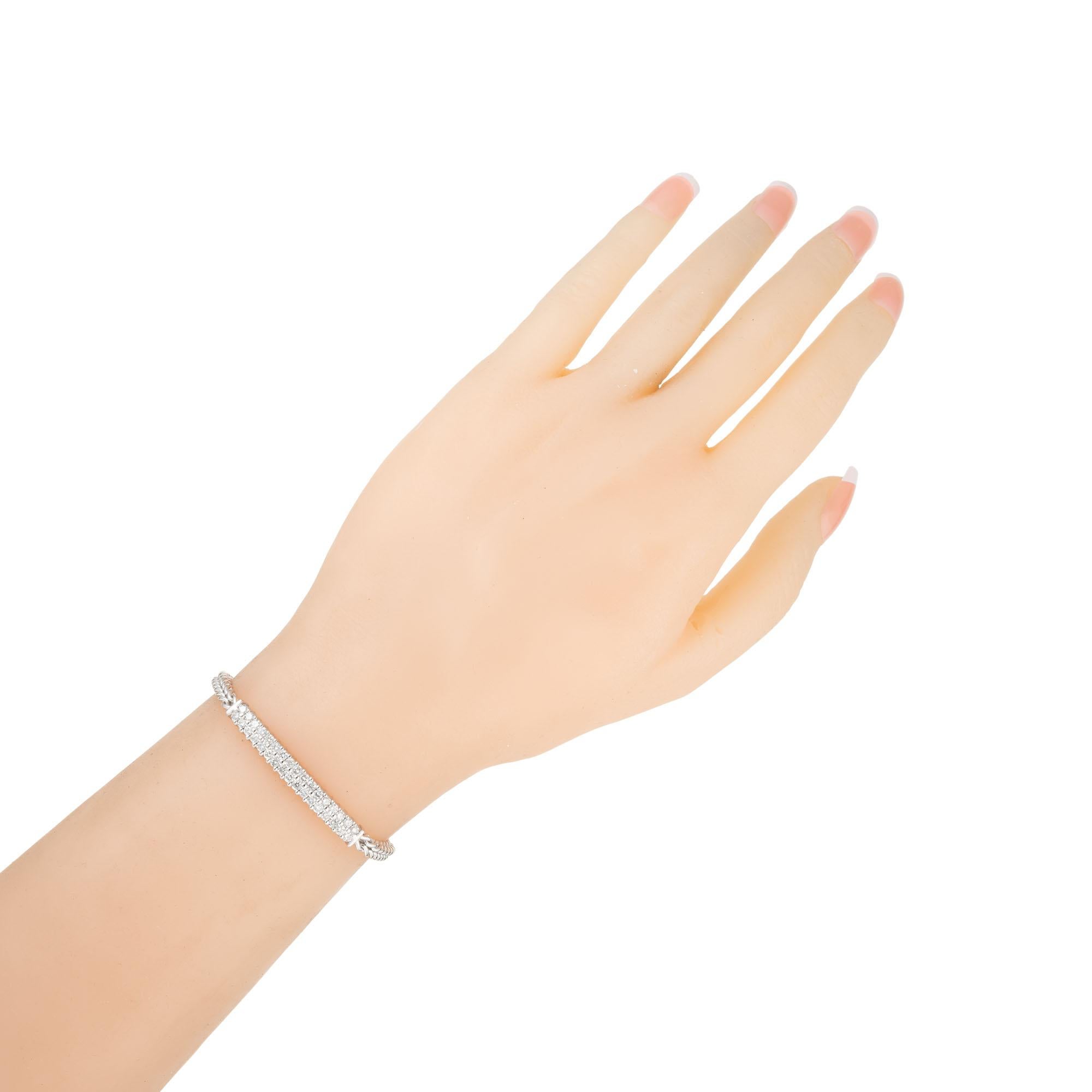 1.75 Carat Diamond White Gold Bracelet 1