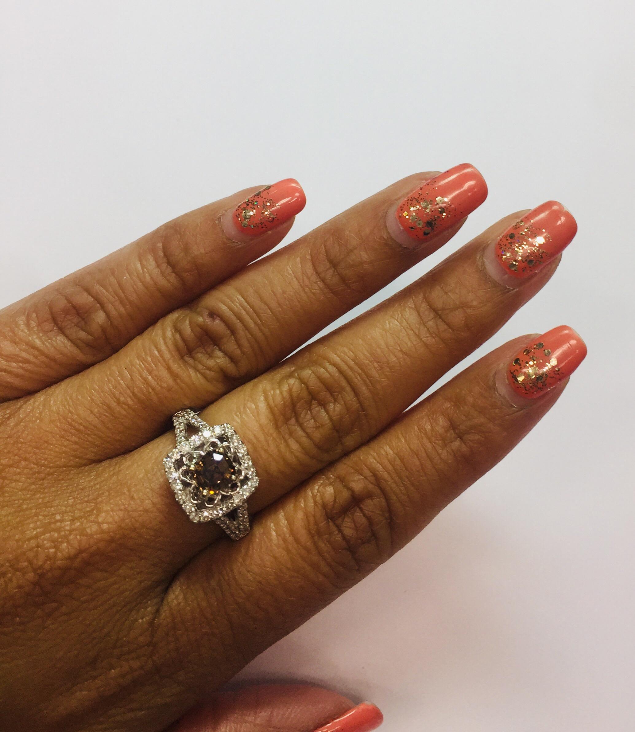 Women's 1.75 Carat Fancy Diamond Engagement Ring