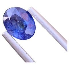 1,75 Karat Wunderschöner facettierter blauer Saphir Ovalform Edelstein für Verlobungsring