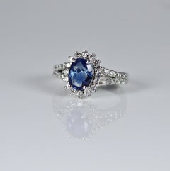 1,75 Karat IGI-zertifizierter blauer Saphir-Ring