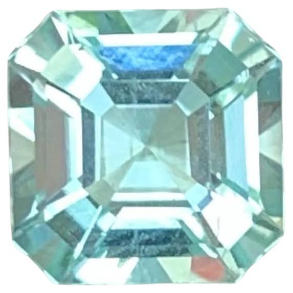 1,75 carati di tormalina di mare sfusa con taglio Asscher, gemma naturale afgana