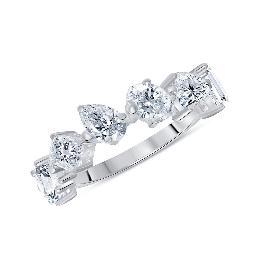 For Sale:  1.75 Carat Multi-Shape Diamond Band 2