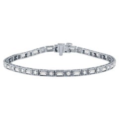 1.75 Carat Natural Diamond Fancy Bracelet G SI 14K White Gold 7''