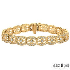 Bracelet à la mode en or blanc 14 carats avec diamants naturels de 1,75 carat G SI