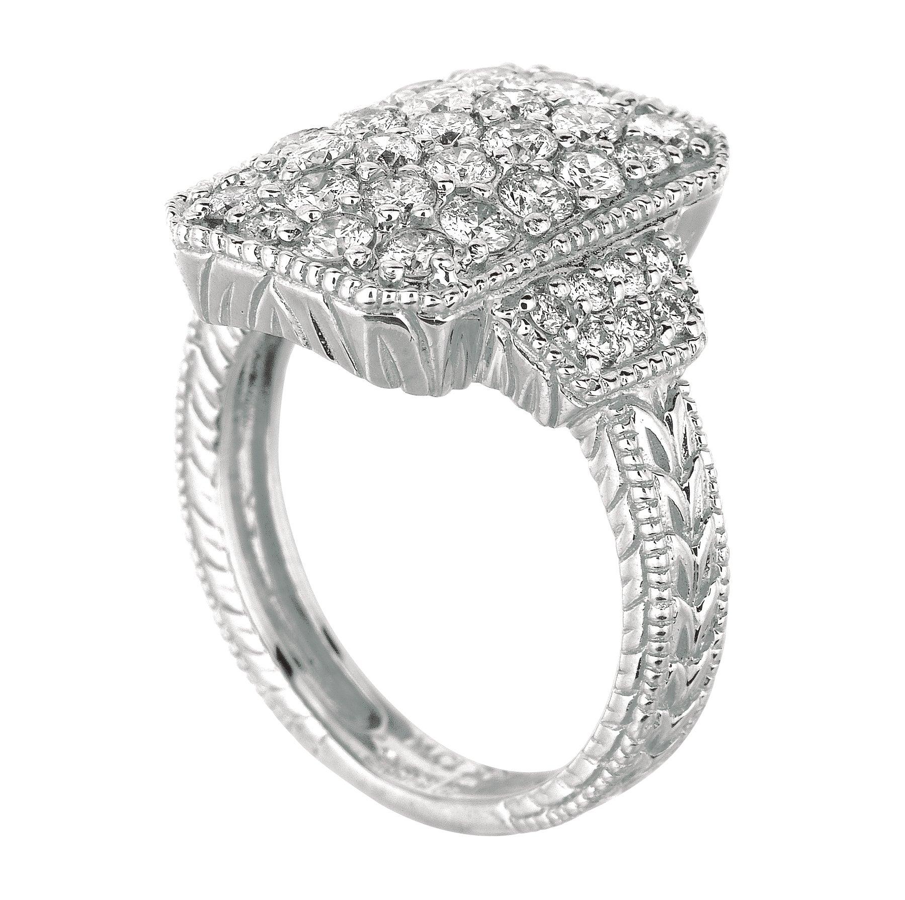 For Sale:  1.75 Carat Natural Diamond Ring G SI 14 Karat White Gold 2