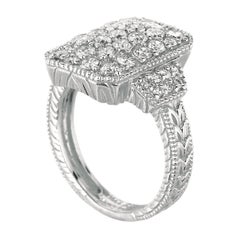 1,75 Karat natürlicher Diamant Ring G SI 14 Karat Weißgold