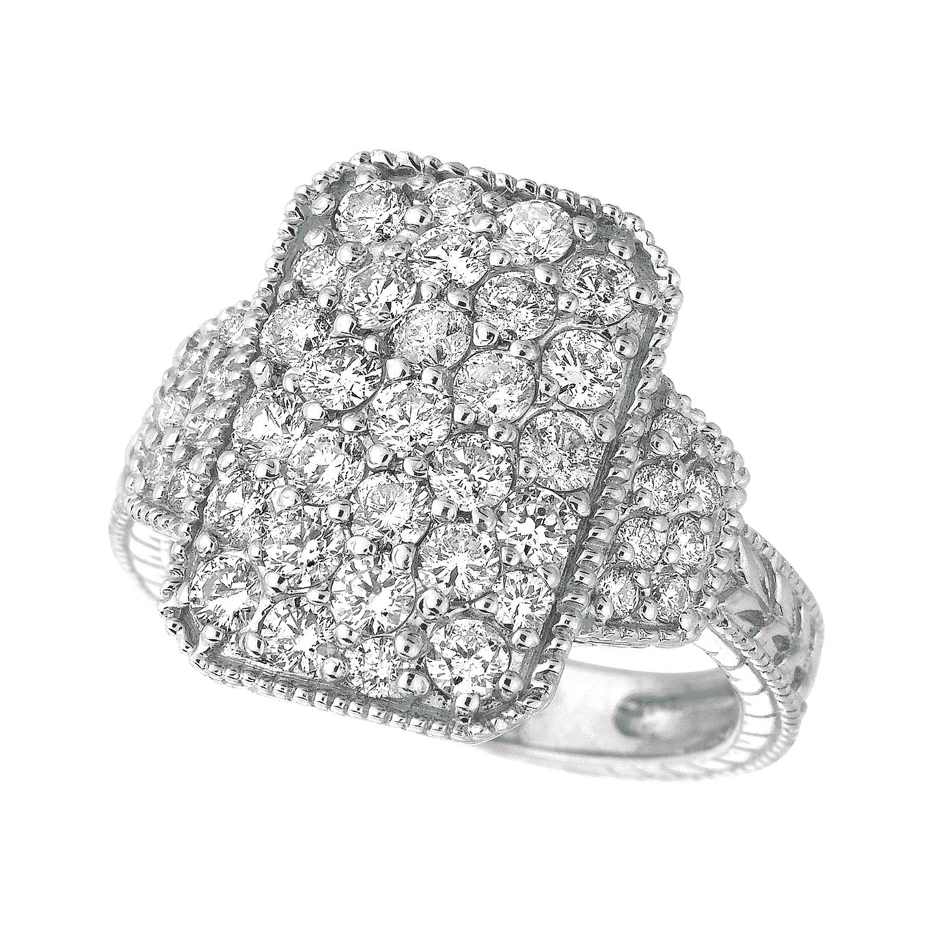 For Sale:  1.75 Carat Natural Diamond Ring G SI 14 Karat White Gold