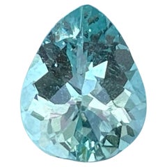 1.75 carats Aigue-marine bleue Pierre taille poire Pierres précieuses africaines naturelles