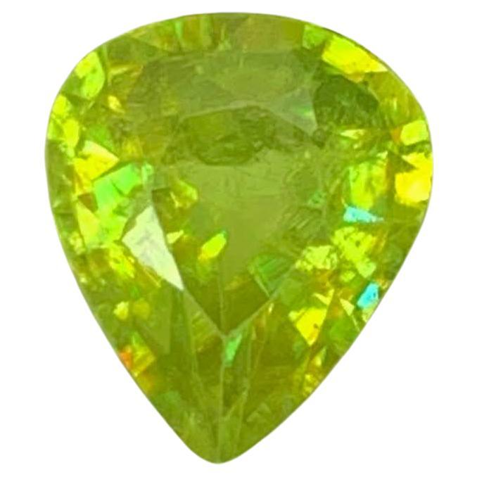 1,75 Karat Natürlicher loser grüner Sphene Stein Birnenschliff Madagaskar
s Edelstein