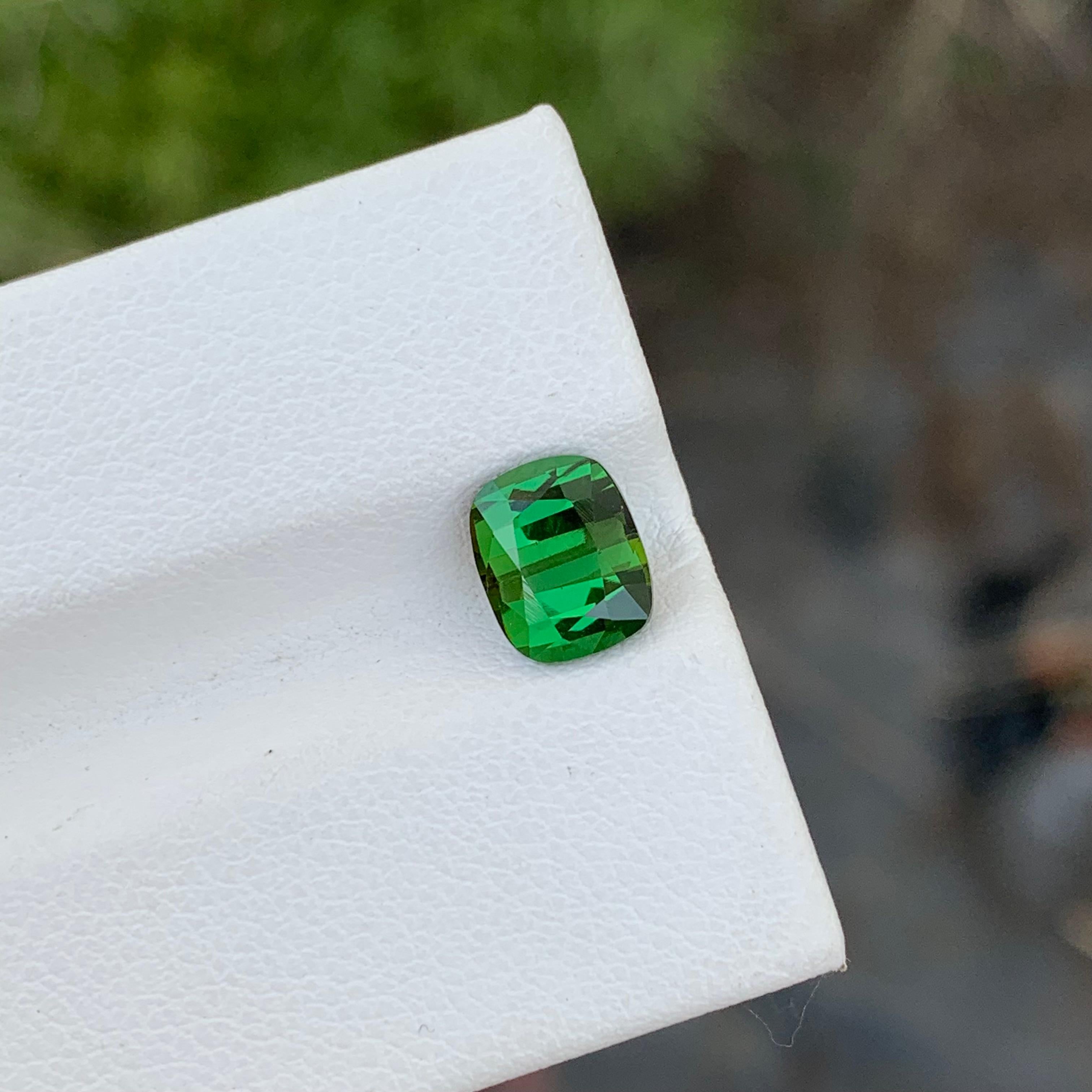 Loose Green Tourmaline
Weight: 1.75 Carats
Dimension: 6.1 x 7.6 x 4.7 Mm
Colour: Green
Origin: Afghanistan
Certificate: On Demand
Treatment: Non

Tourmaline is a captivating gemstone known for its remarkable variety of colors, making it a favorite