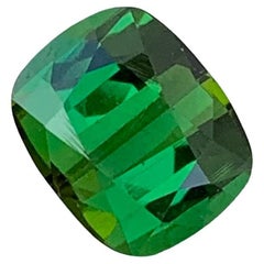 Used 1.75 Carat Natural Loose Green Tourmaline Cushion Gem For Jewellery Making 