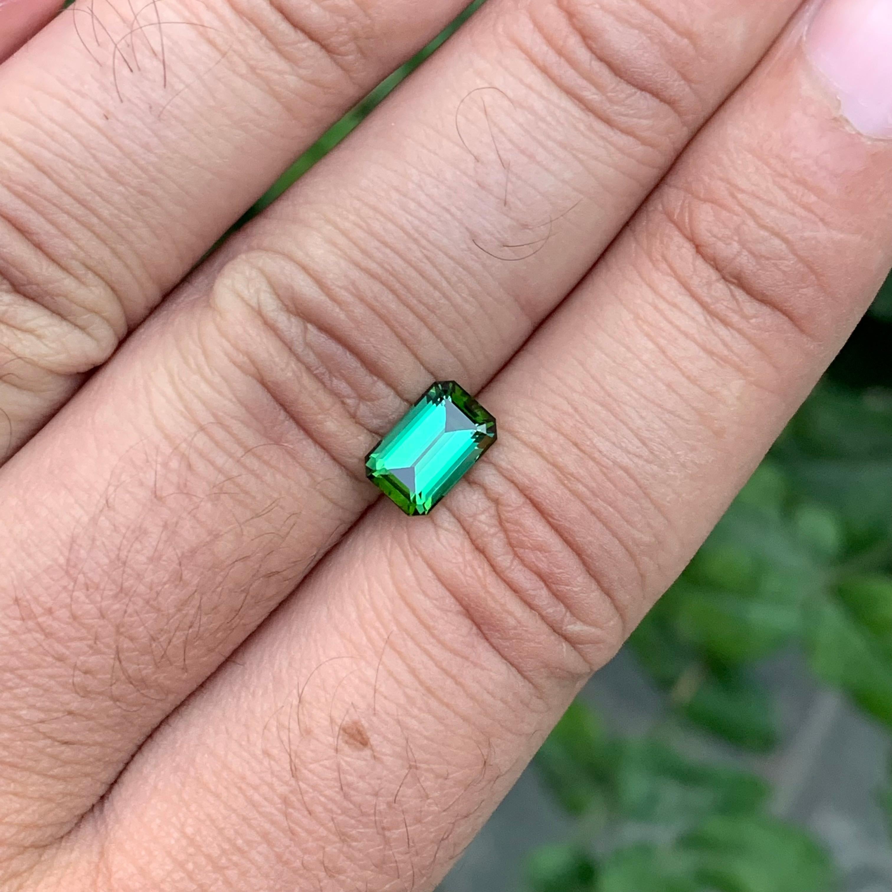 Faceted Green Tourmaline

Weight: 1.75 Carat
Dimension: 8.6 x 5.6 x 4.2 Mm
Colour: Green
Treatment: Non
Certificate: On Customer Demand
Shape: Emerald 


Tourmaline is a captivating gemstone known for its remarkable variety of colors, making it a