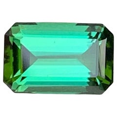 1.75 Carat Natural Loose Green Tourmaline Emerald Shape Gemstone