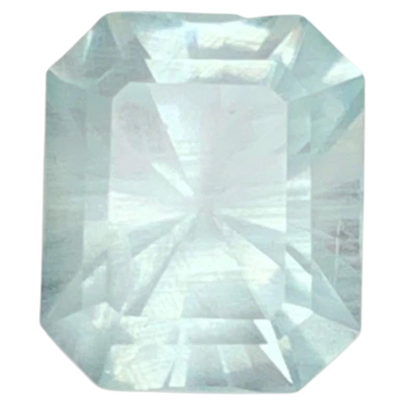 1.75 Carat Natural Loose Light Color Aquamarine Fancy Cut African Gemstone For Sale