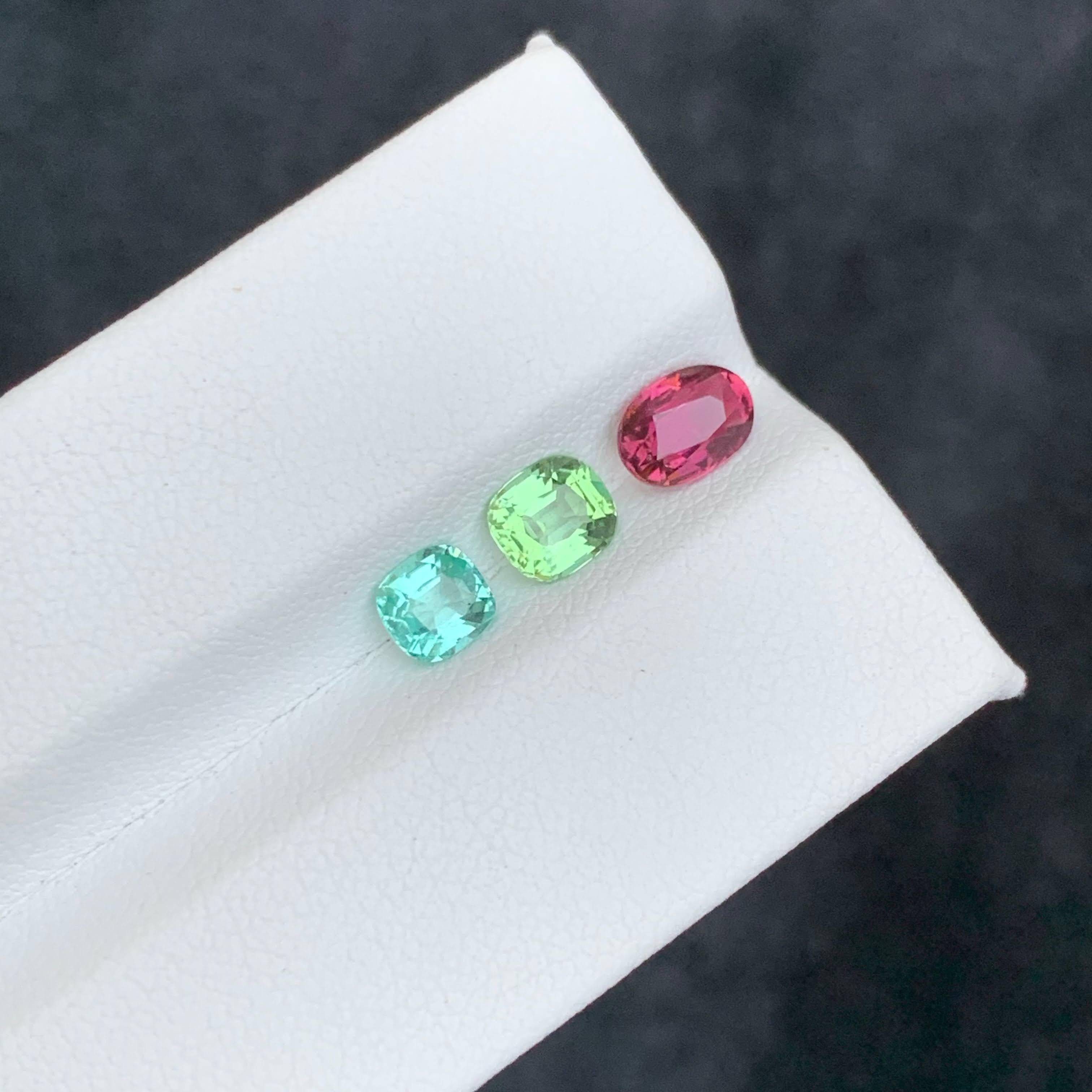 1,75 Karat Natürliche Lose Mix Farbe 3 Stück Turmalin Los Afghan Edelsteine im Angebot 4