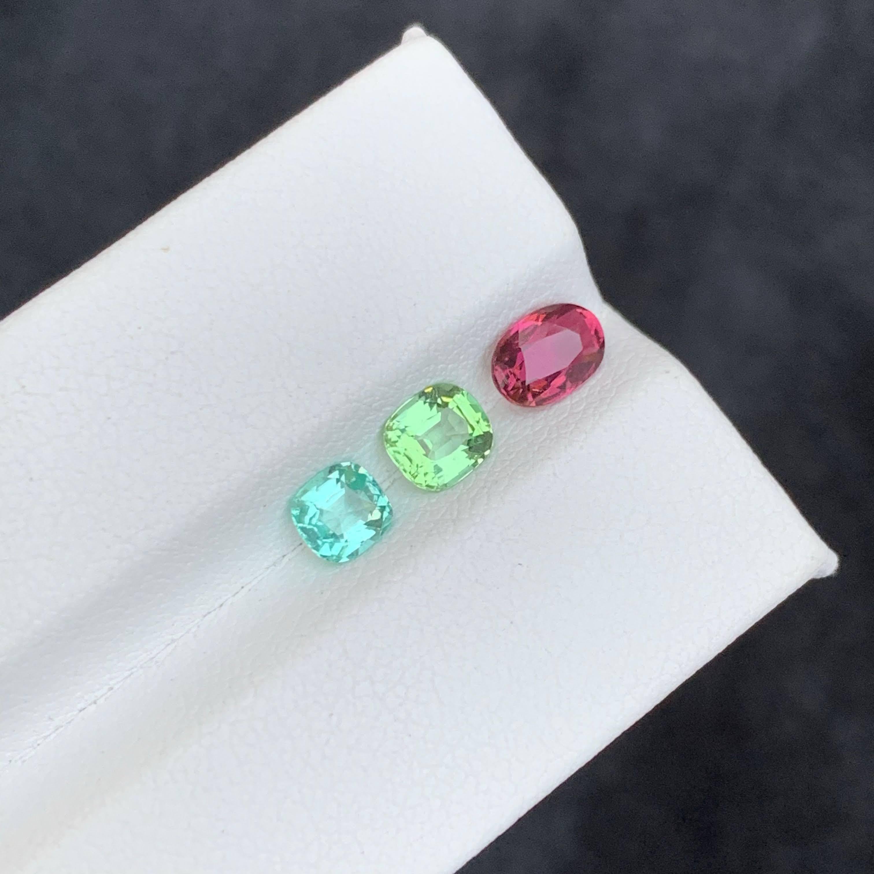 1,75 Karat Natürliche Lose Mix Farbe 3 Stück Turmalin Los Afghan Edelsteine im Zustand „Neu“ im Angebot in Bangkok, TH