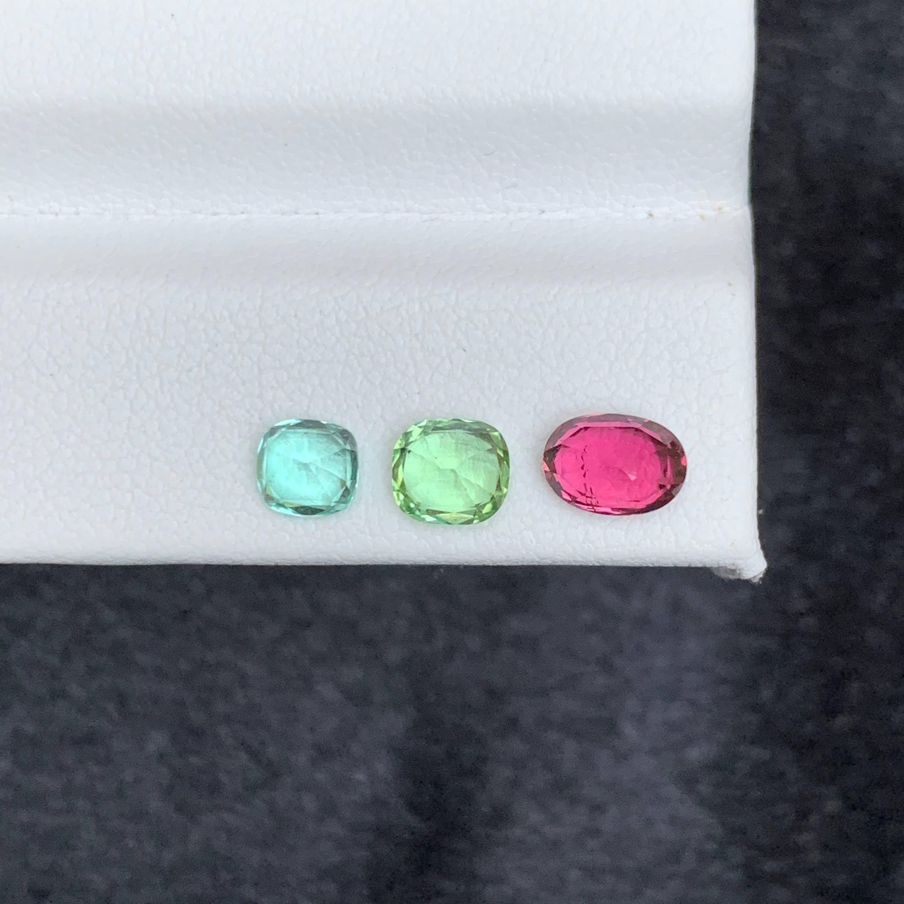 1,75 Karat Natürliche Lose Mix Farbe 3 Stück Turmalin Los Afghan Edelsteine im Angebot 2