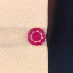 1.75 Carat Natural Loose Pinkish Red Ruby Stone Round Cut Afghan Gemstone