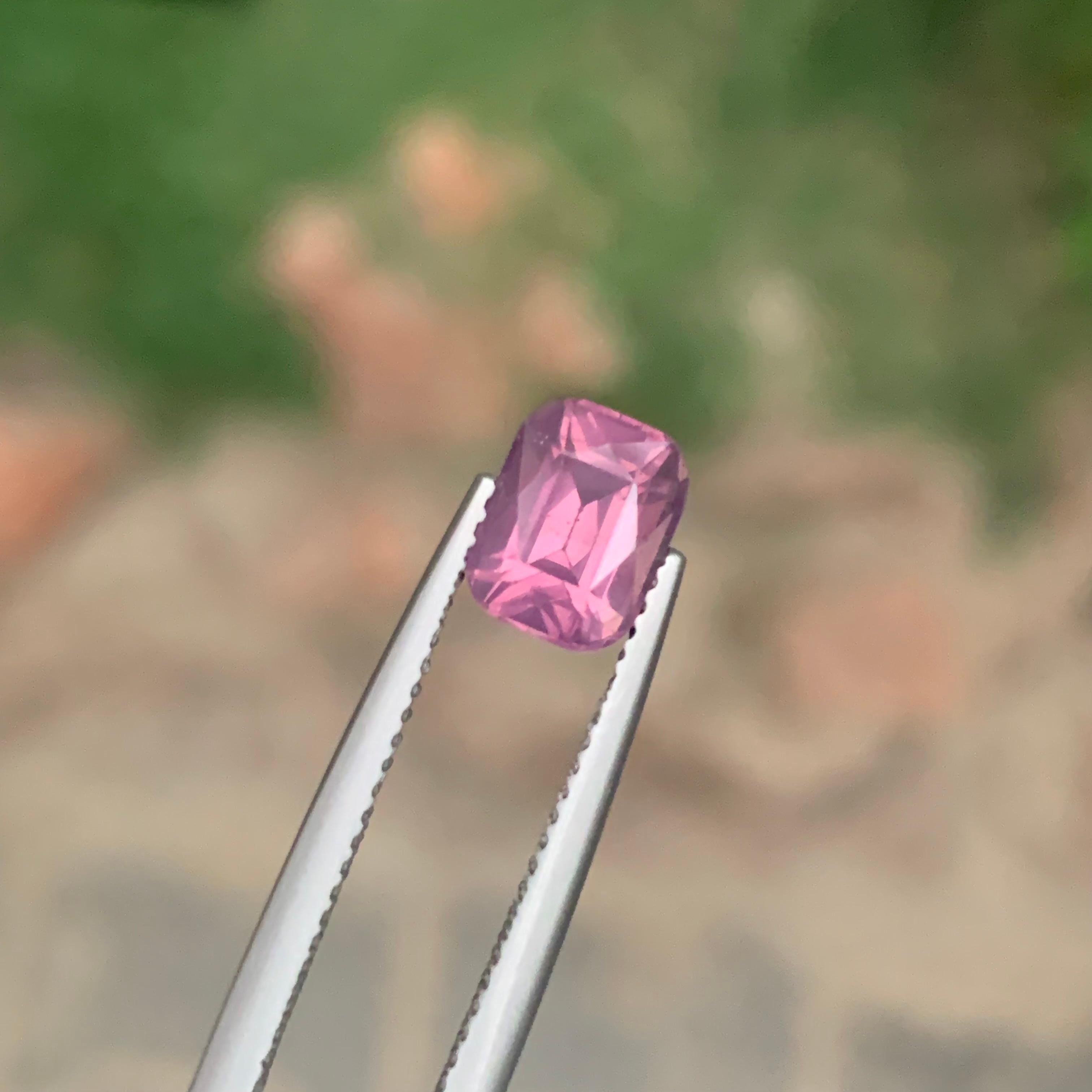 1.75 Carat Natural Loose Purplish Pink Spinel Cushion Shape From Tanzania For Sale 4