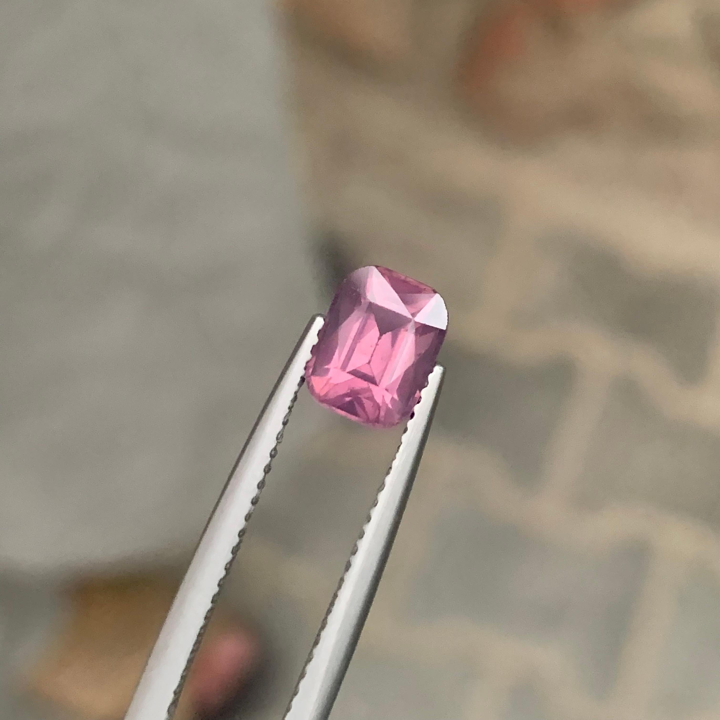 1.75 Carat Natural Loose Purplish Pink Spinel Cushion Shape From Tanzania For Sale 5
