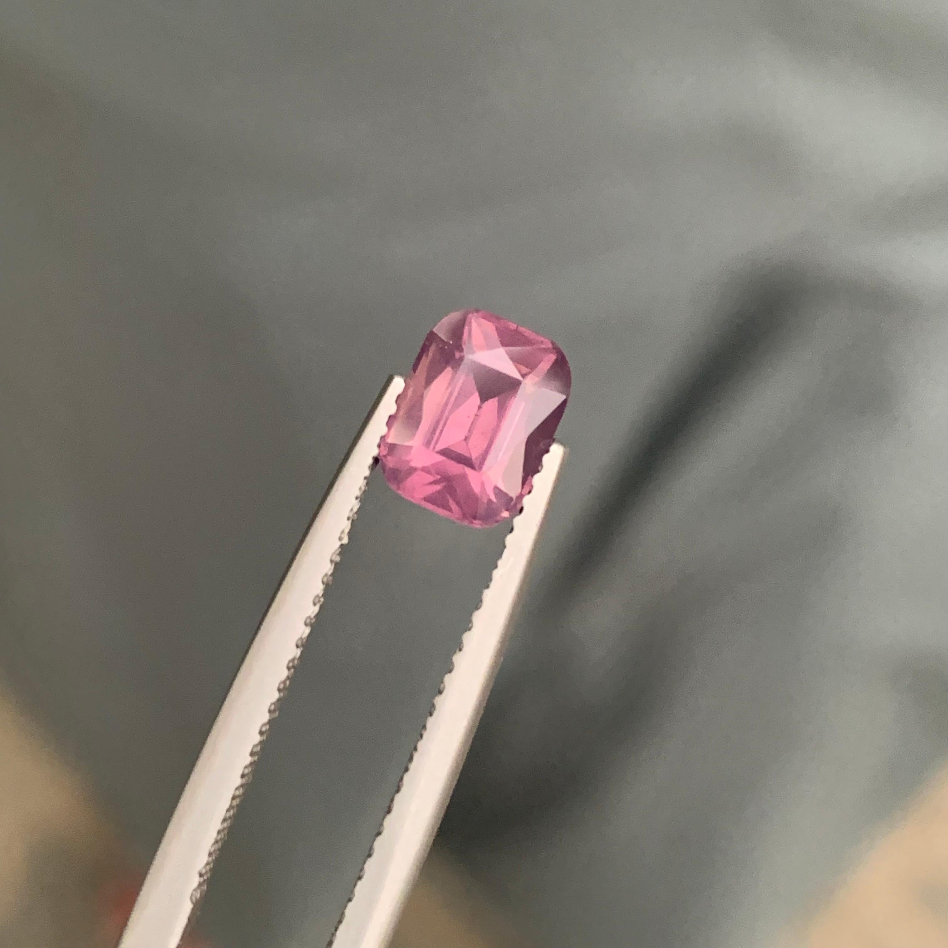 1.75 Carat Natural Loose Purplish Pink Spinel Cushion Shape From Tanzania For Sale 6