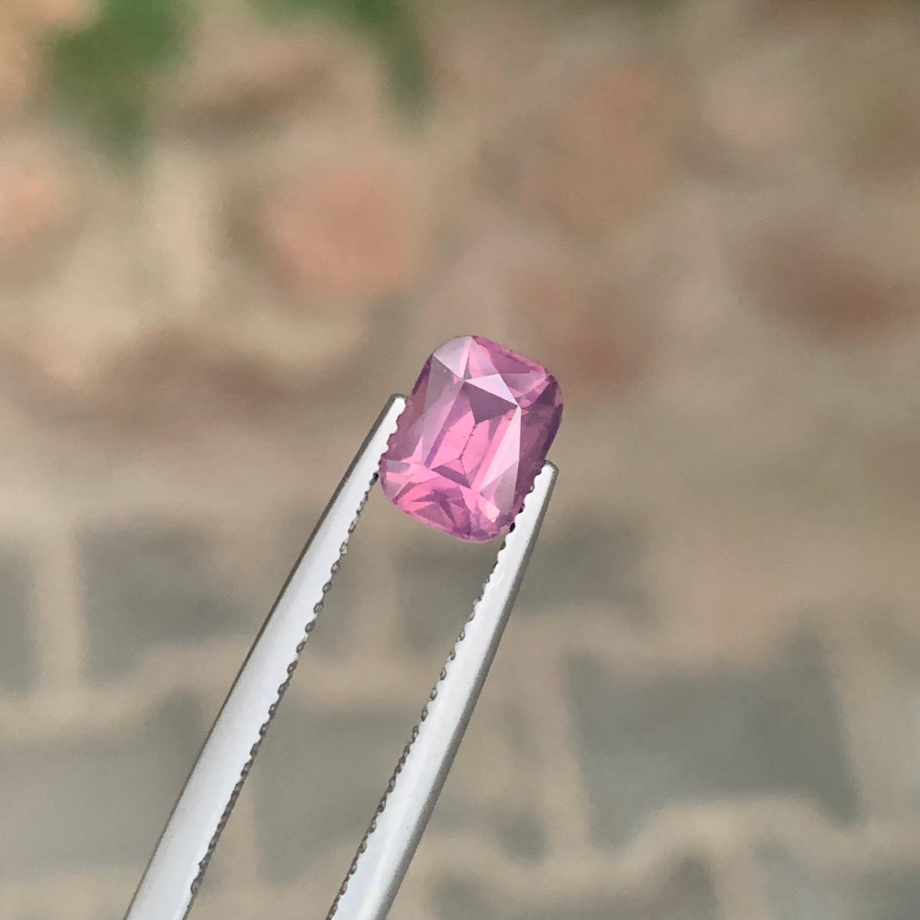 1.75 Carat Natural Loose Purplish Pink Spinel Cushion Shape From Tanzania For Sale 7