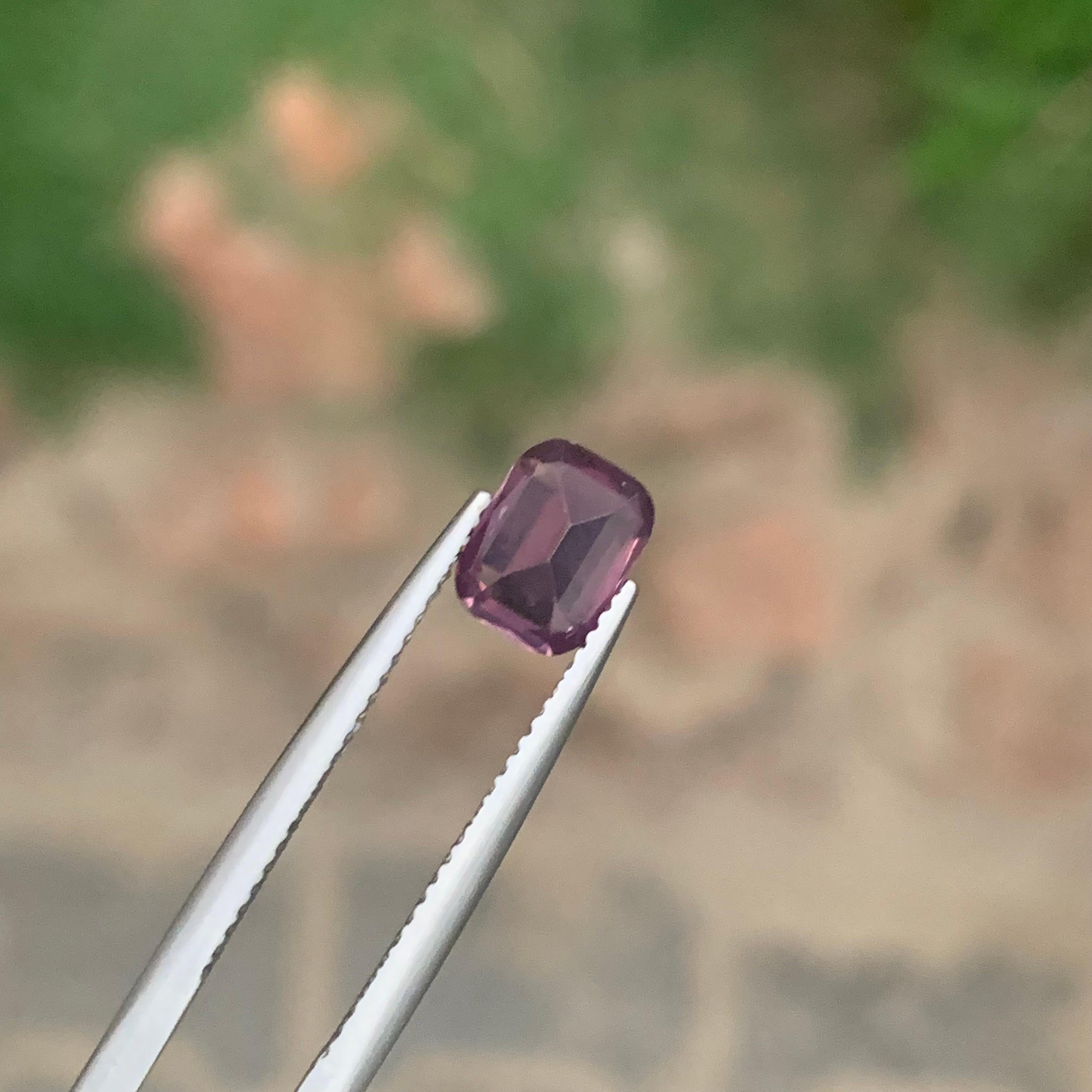 1.75 Carat Natural Loose Purplish Pink Spinel Cushion Shape From Tanzania For Sale 3
