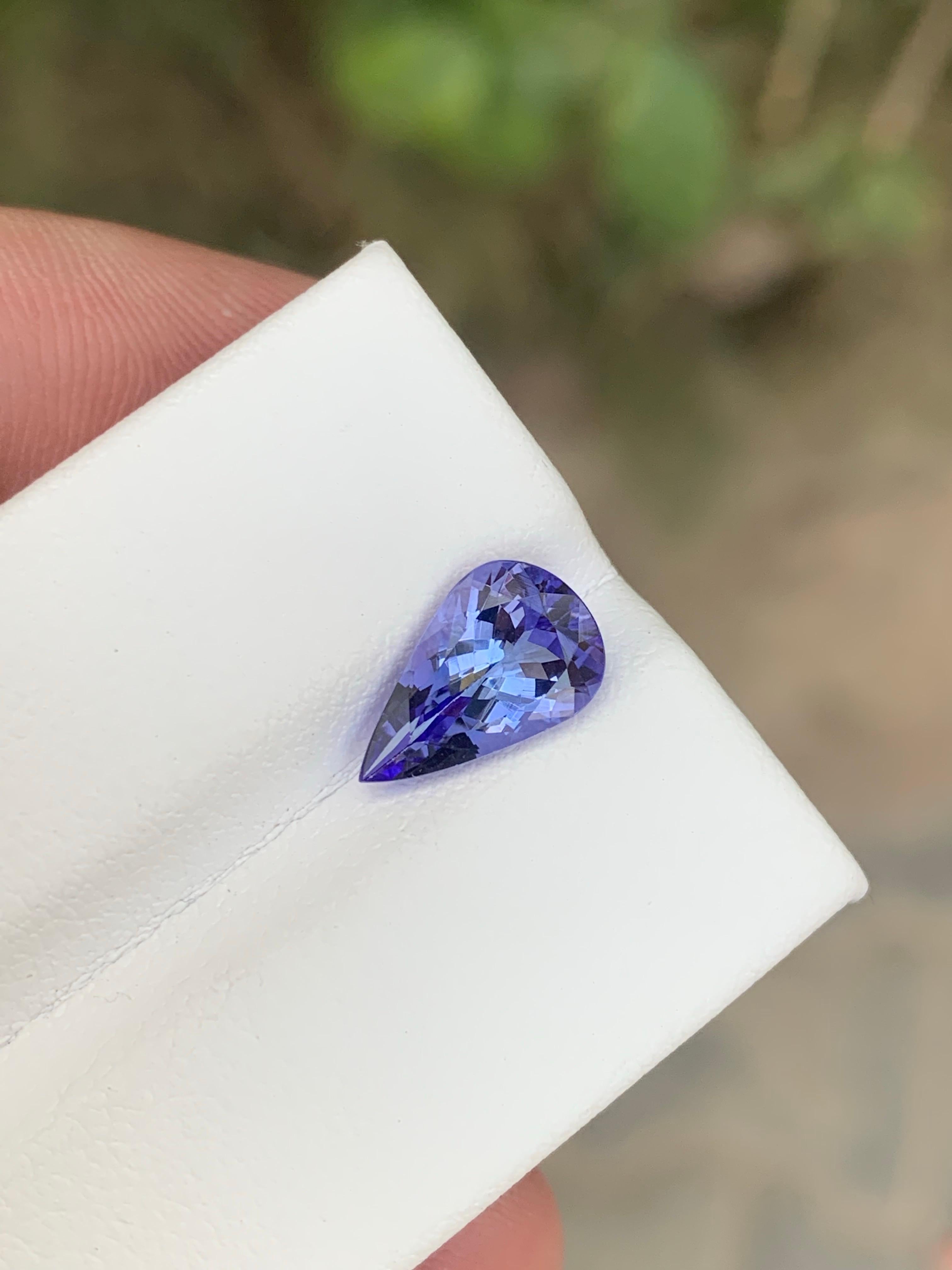 1.75 carati di tanzanite naturale sfusa a forma di pera dalla Tanzania in vendita 5