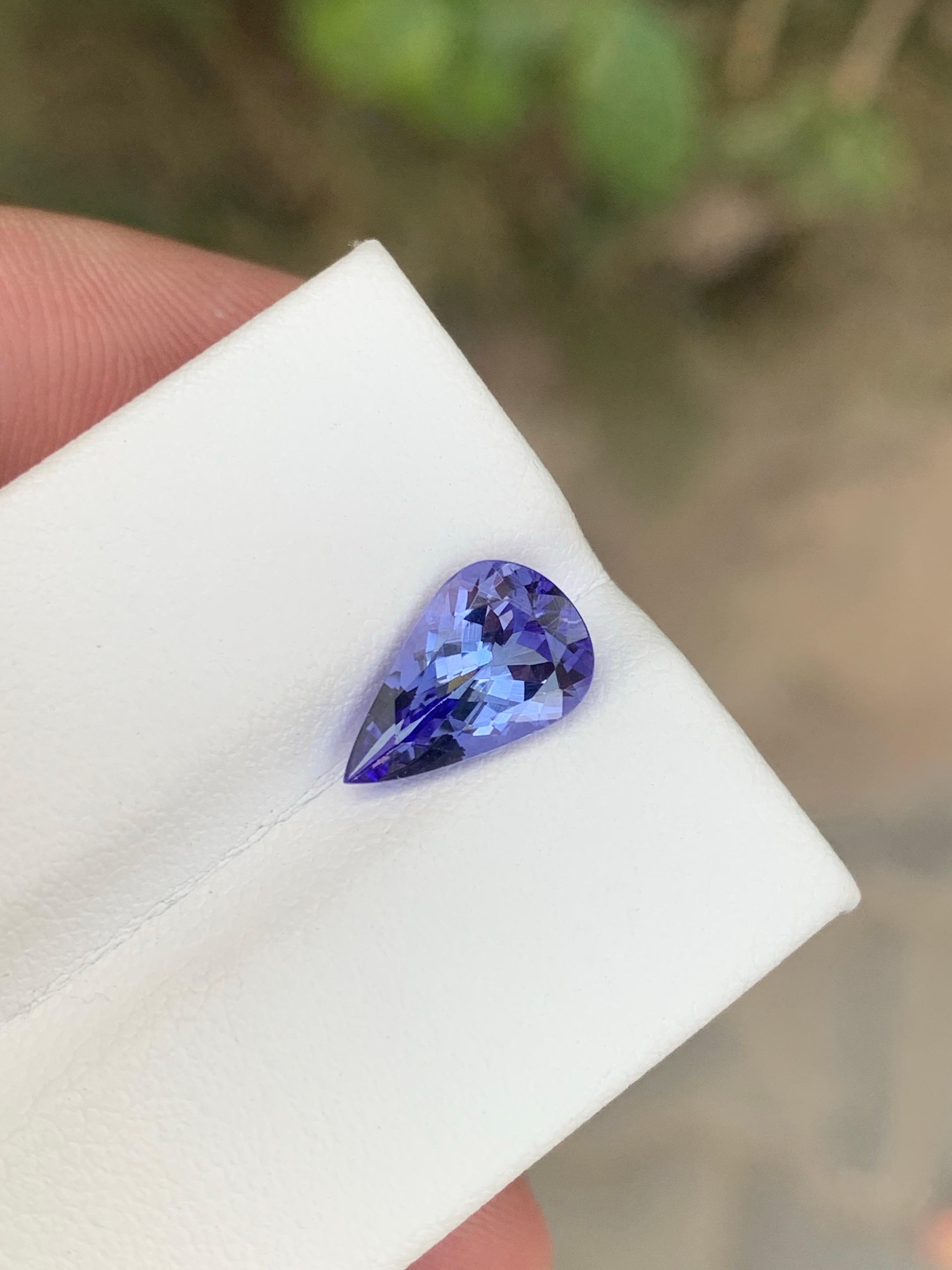 1.75 carati di tanzanite naturale sfusa a forma di pera dalla Tanzania in vendita 6