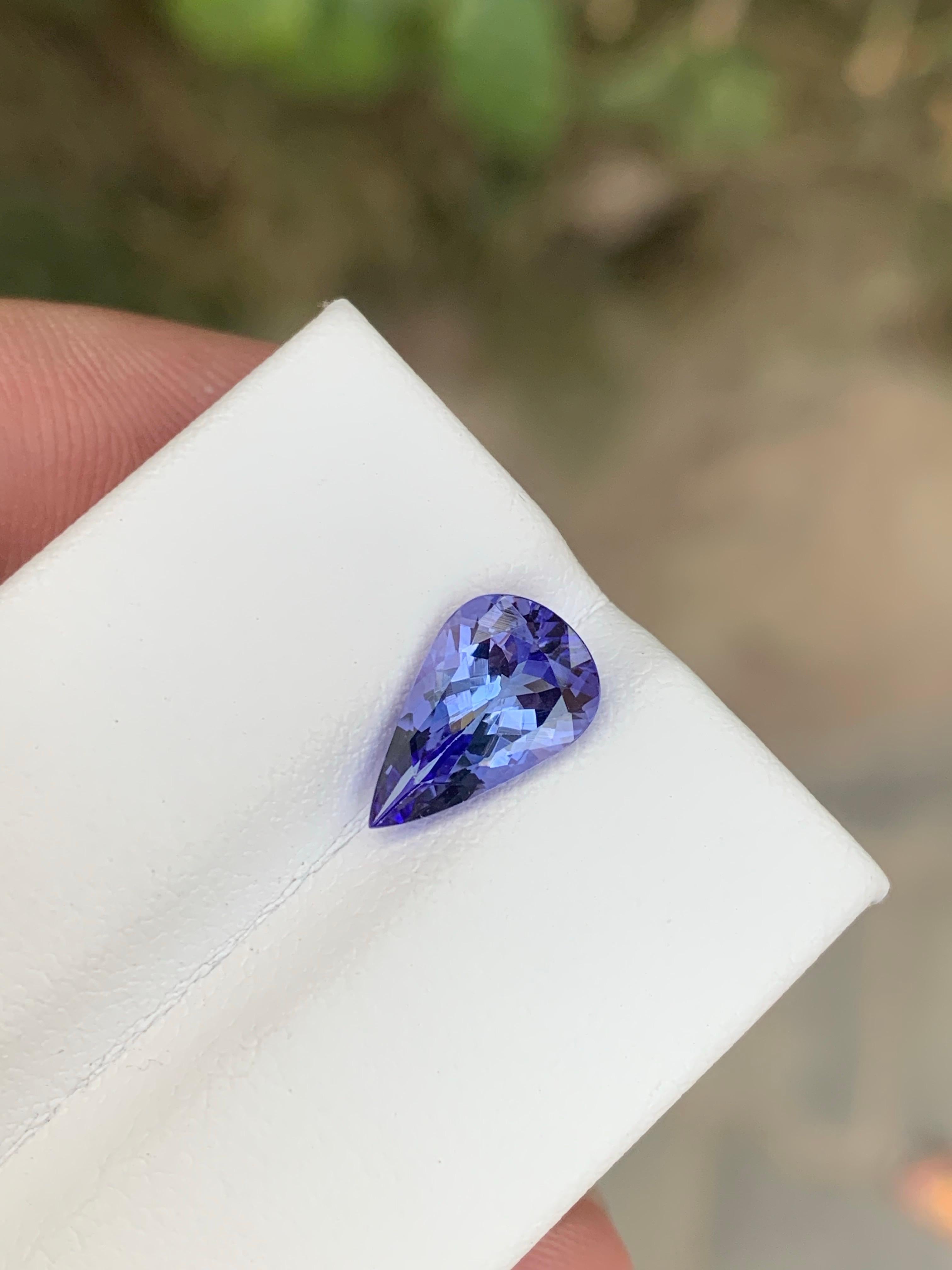 1.75 carati di tanzanite naturale sfusa a forma di pera dalla Tanzania in vendita 7