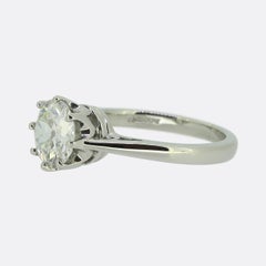 1.75 Carat Old Cut Diamond Solitaire Ring