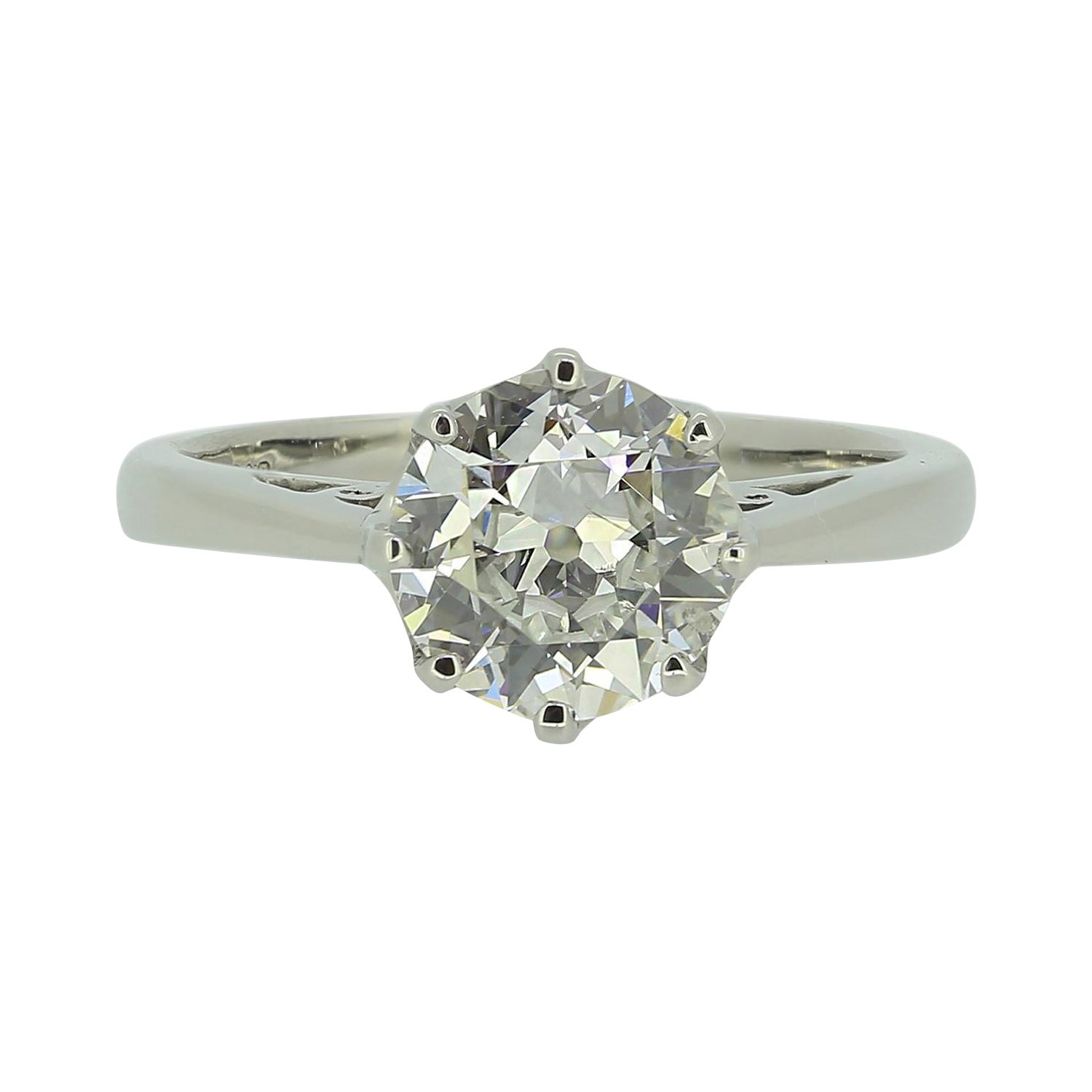 1.75 Karat Diamant im Altschliff Solitär-Ring