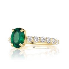 1.75 Carat Oval Diamond Ring 14K White Gold Graceful Brilliance
