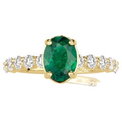 1.75 Carat Oval Diamond Ring 14K White Gold Graceful Brilliance
