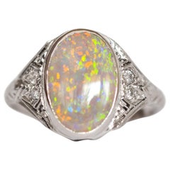 1.75 Carat Oval Platinum Ring