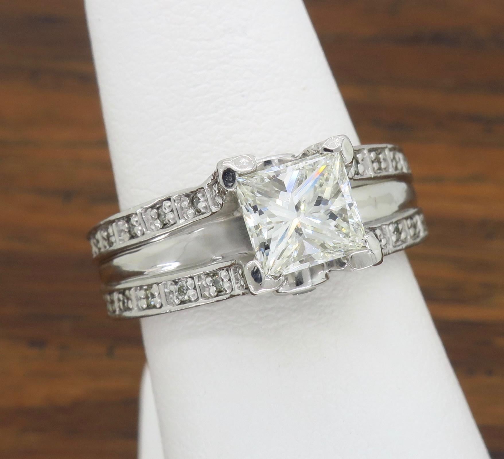 1.75 Carat Platinum Diamond Engagement Ring 1