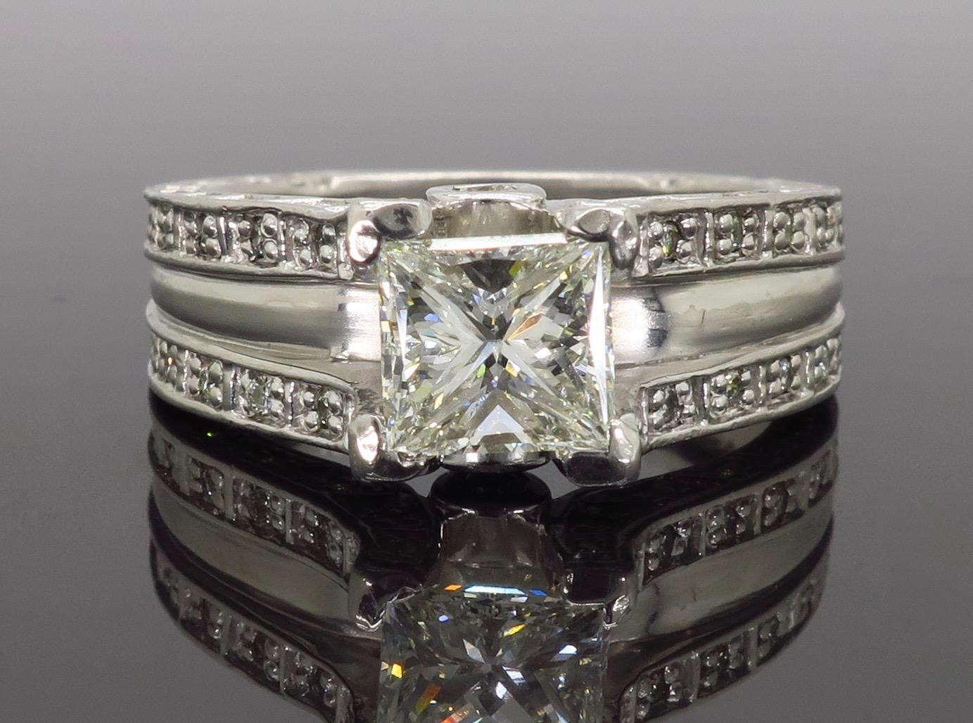 1.75 Carat Platinum Diamond Engagement Ring 2