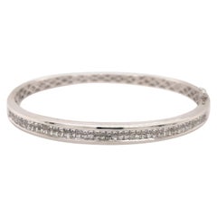 1.75 Carat Princes Cut Diamond Bangle Bracelet
