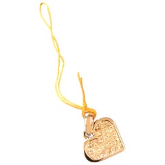 1.75 Carat Princess White Diamond Heart Shape Pendant in 18 Karat White Gold