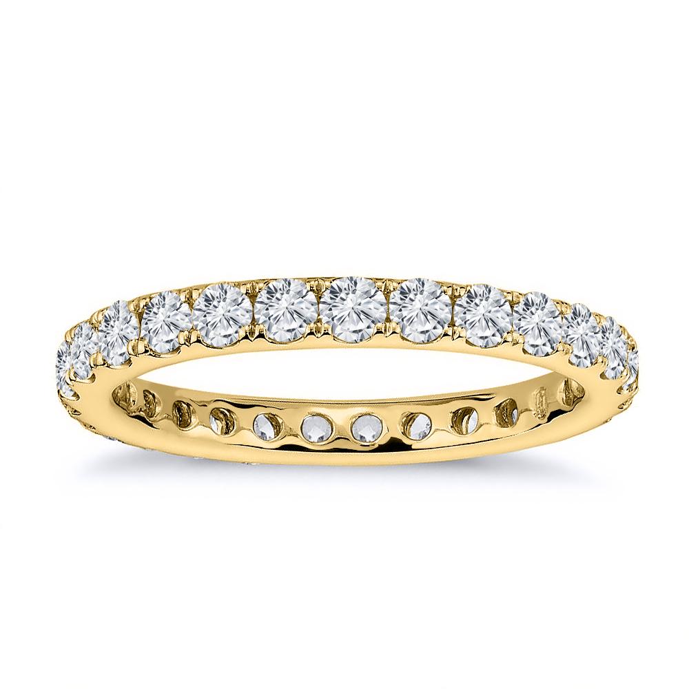 For Sale:  1.75 Carat Round Cut Eternity Natural Diamond Band 4-Prong Setting 2