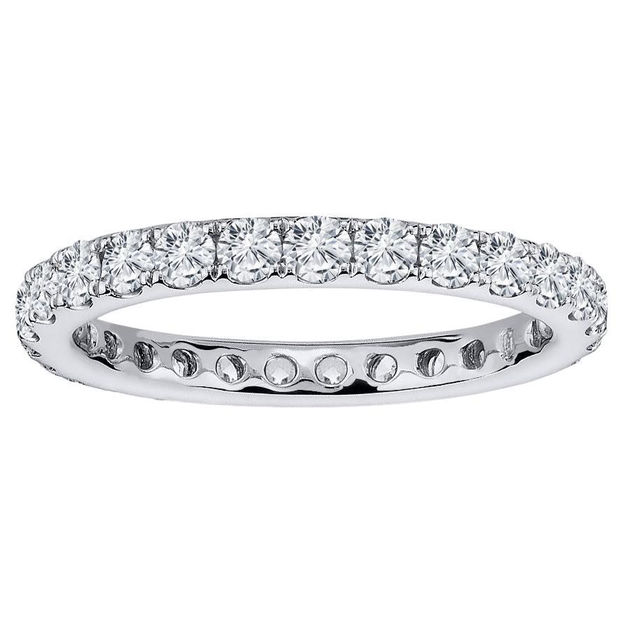 For Sale:  1.75 Carat Round Cut Eternity Natural Diamond Band 4-Prong Setting
