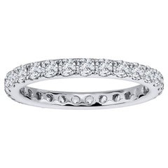 1,75 Karat Rundschliff Eternity Natural Diamond Band 4-Zacken-Fassung