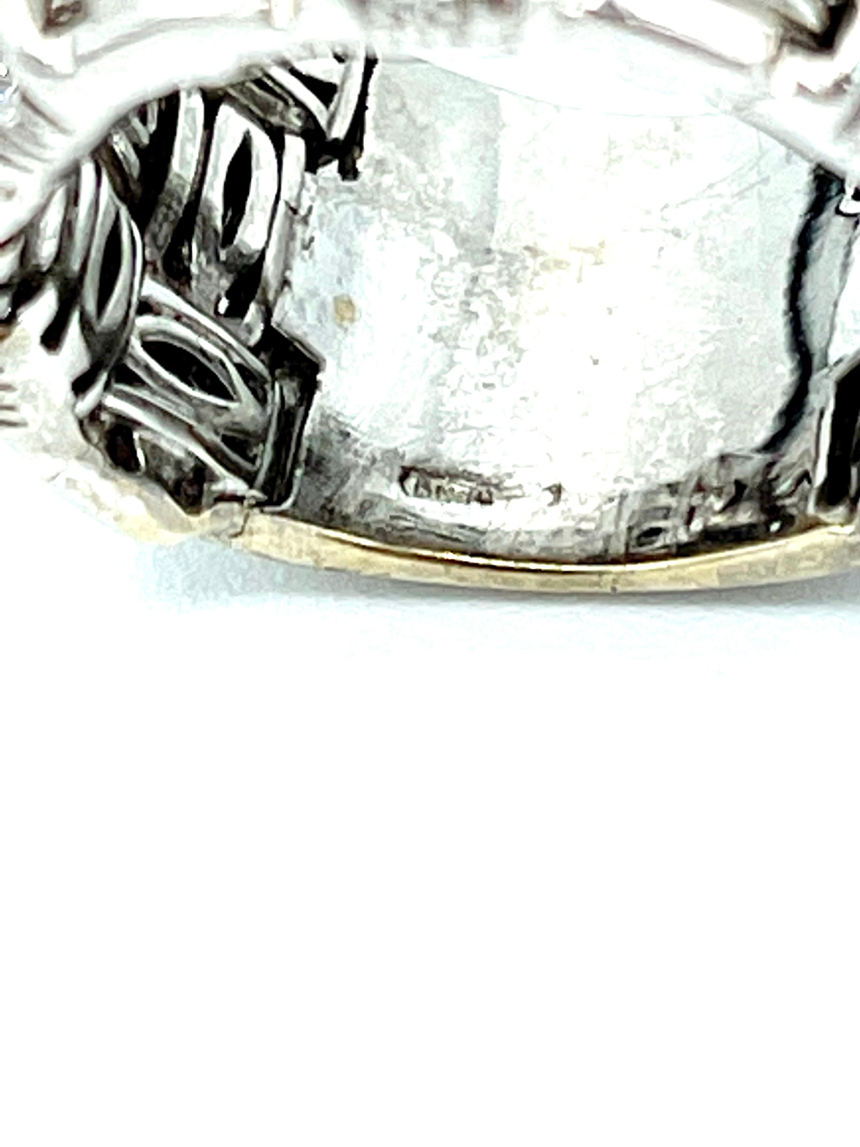 Round Cut 1.75 Carat Round Diamond Basket Weave 18K White Gold Band Ring