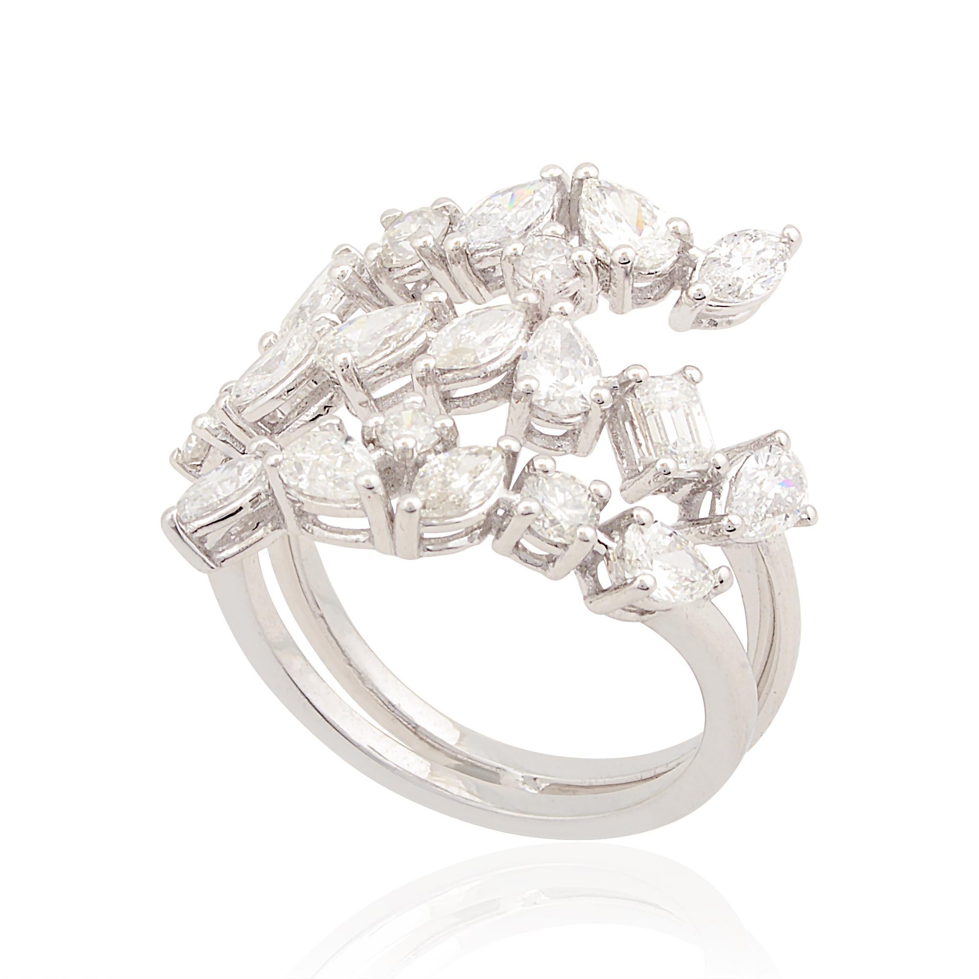 Cast from 18-karat gold, these exquisite ring is handset with 1.75 carats of sparkling diamonds.

The ring is a size 7 and may be resized to larger or smaller upon request. FOLLOW SPECTRUM JEWELS storefront to view the latest collection & exclusive