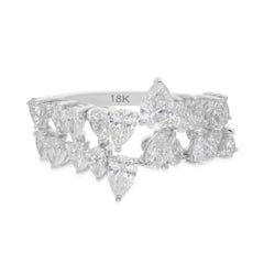 1,75 Karat SI/H birnenförmiger Diamantring aus 18 Karat massivem Weißgold, feiner Schmuck