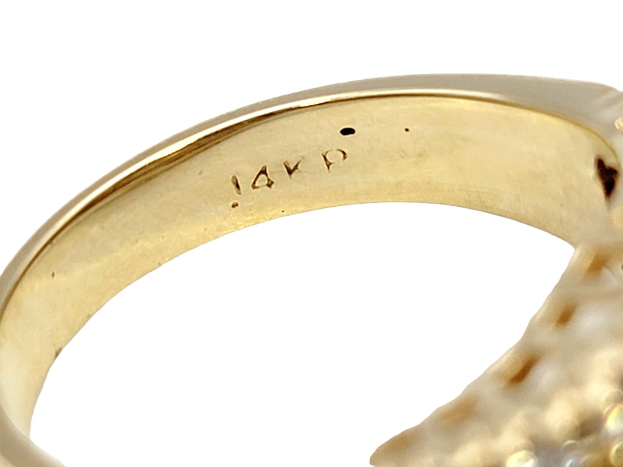 1,75 Karat Gesamt Baguette und runder Diamant 3 Row Band Ring 18 Karat Gelbgold 2