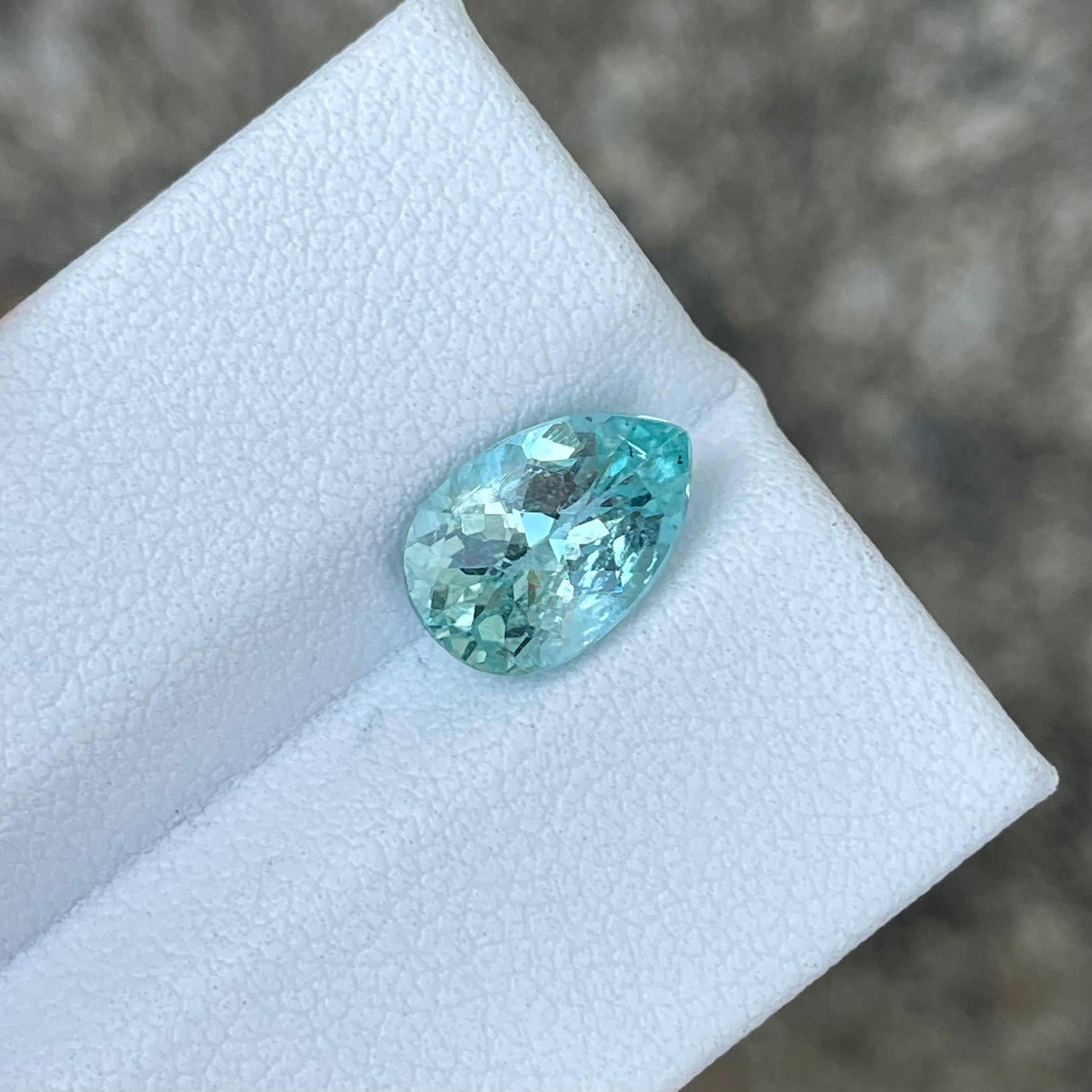 1,75 quilates Piedra Aguamarina Azul Corte Pera Piedra Preciosa Africana Natural Corte pera en venta