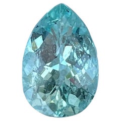 1.75 carats Blue Aquamarine Stone Pear Cut Natural African Gemstone